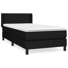 vidaXL fekete szövet rugós ágy matraccal 80 x 200 cm (3129507) ágy és ágykellék