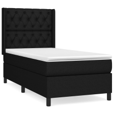 vidaXL fekete szövet rugós ágy matraccal 80 x 200 cm (3131627) ágy és ágykellék