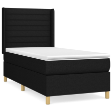vidaXL fekete szövet rugós ágy matraccal 80 x 200 cm (3132027) ágy és ágykellék