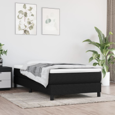 vidaXL fekete szövet rugós ágy matraccal 90x190 cm ágy és ágykellék