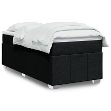 vidaXL fekete szövet rugós ágy matraccal 90x190 cm ágy és ágykellék