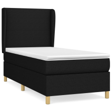 vidaXL fekete szövet rugós ágy matraccal 90x190 cm (3128327) ágy és ágykellék