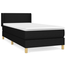 vidaXL fekete szövet rugós ágy matraccal 90x190 cm (3130155) ágy és ágykellék
