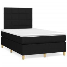 vidaXL fekete szövet rugós és LED-es ágy matraccal 120x190 cm ágy és ágykellék