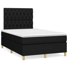 vidaXL fekete szövet rugós és LED-es ágy matraccal 120x190 cm ágy és ágykellék