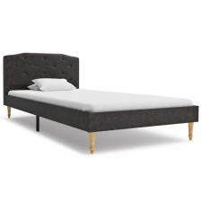 vidaXL fekete szövetkárpitozású ágykeret 90 x 200 cm ágy és ágykellék