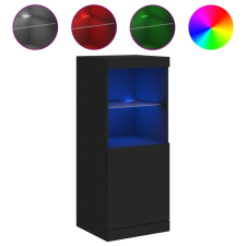vidaXL fekete tálalószekrény LED-világítással 41 x 37 x 100 cm (836687) bútor