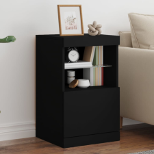vidaXL fekete tálalószekrény LED-világítással 41 x 37 x 67 cm bútor