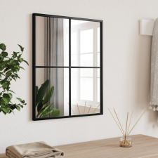 vidaXL Fekete téglalap alakú vas fali tükör 40 x 50 cm bútor