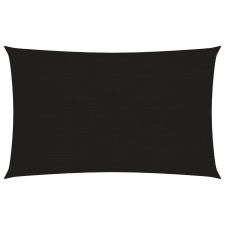 vidaXL Fekete téglalap hdpe napvitorla 160 g/m² 6x8 m kerti bútor