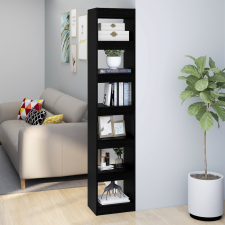 vidaXL fekete térelválasztó könyvszekrény 40 x 30 x 198 cm bútor
