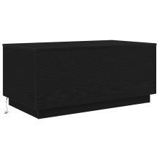 vidaXL fekete tölgy dohányzóasztal LED-lámpákkal 90x50x40 cm (862260) bútor