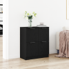 vidaXL Fekete Tölgy Fiókos Szekrény - 60 x 30 x 70 cm - Mérnöki fából készült