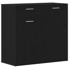 vidaXL fekete tölgy forgácslap tálalószekrény 80 x 36 x 75 cm (862010) bútor