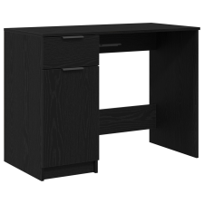 vidaXL Fekete Tölgy Íróasztal - 100x50x75 cm - Mérnöki Fából Készült (862779) íróasztal