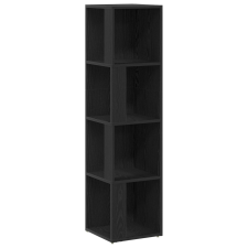 vidaXL Fekete Tölgy Könyvespolc 33x33x132 cm Mérnöki Fa (862692) bútor