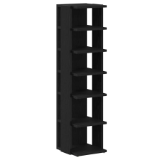 vidaXL fekete tölgy szerelt fa cipőszekrény 25x27x102 cm (862066) bútor