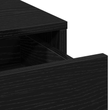 vidaXL Fekete tölgy Szerelt fa fekete tölgy felülettel Közepes bútor