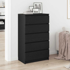 vidaXL fekete tölgy szerelt fa fiókos szekrény 60 x 36 x 103 cm bútor