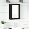 vidaXL Fekete tölgy szerelt fa fürdőszobai tükör 42 x 12 x 60 cm