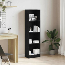 vidaXL fekete tölgy szerelt fa könyvespolc 40x24x143 cm bútor