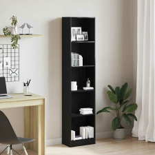 vidaXL fekete tölgy szerelt fa könyvespolc 40x24x176 cm bútor
