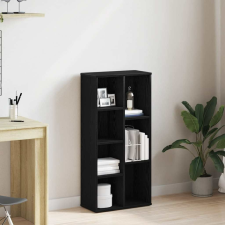vidaXL fekete tölgy szerelt fa könyvespolc 50x25x104 cm bútor