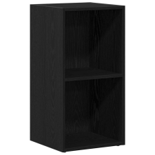 vidaXL fekete tölgy szerelt fa LP tárolódoboz 71x34x36 cm (862401) bútor