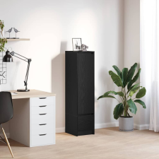 vidaXL fekete tölgy szerelt fa magasszekrény 29,5x34x119,5 cm bútor