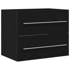 vidaXL fekete tölgy szerelt fa mosdószekrény 60x38,5x48 cm (862028) fürdőszoba bútor