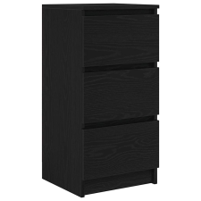 vidaXL fekete tölgy szerelt fa tálalószekrény 37,5x35x76 cm (861725) bútor