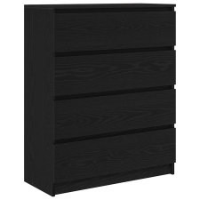 vidaXL fekete tölgy szerelt fa tálalószekrény 80x35x99 cm (3328481) bútor