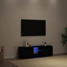 vidaXL fekete tölgy szerelt fa TV-szekrény LED-ekkel 120x30x36 cm bútor