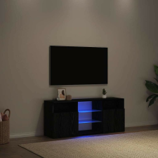 vidaXL fekete tölgy szerelt fa TV-szekrény LED-ekkel 120x30x50 cm bútor