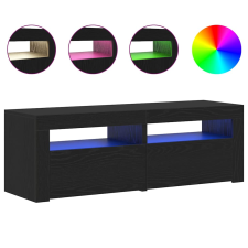 vidaXL fekete tölgy szerelt fa TV-szekrény LED-ekkel 120x35x40 cm (862031) bútor