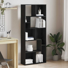 vidaXL fekete tölgy színű szerelt fa könyvespolc 67 x 24 x 161 cm bútor