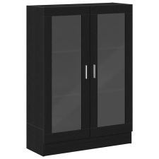 vidaXL fekete tölgy színű szerelt fa könyvszekrény 82,5x30,5x115 cm (862021) bútor