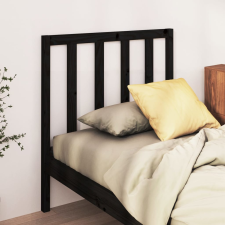 vidaXL fekete tömör fenyőfa ágyfejtámla 106 x 4 x 100 cm ágy és ágykellék