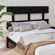 vidaXL fekete tömör fenyőfa ágyfejtámla 124x3x81 cm ágy és ágykellék