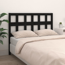vidaXL fekete tömör fenyőfa ágyfejtámla 125,5x4x100 cm ágy és ágykellék