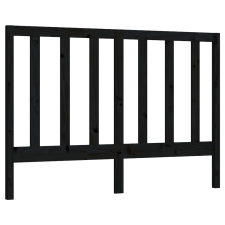 vidaXL fekete tömör fenyőfa ágyfejtámla 126 x 4 x 100 cm (817684) ágy és ágykellék