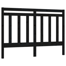 vidaXL fekete tömör fenyőfa ágyfejtámla 126 x 4 x 100 cm (817784) ágy és ágykellék