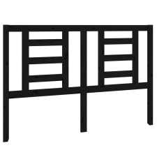 vidaXL fekete tömör fenyőfa ágyfejtámla 141 x 4 x 100 cm (818819) ágy és ágykellék