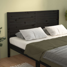 vidaXL fekete tömör fenyőfa ágyfejtámla 141x4x100 cm ágy és ágykellék