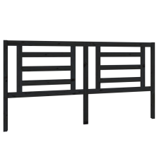 vidaXL fekete tömör fenyőfa ágyfejtámla 186 x 4 x 100 cm (818839) ágy és ágykellék