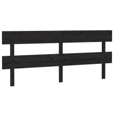 vidaXL fekete tömör fenyőfa ágyfejtámla 204x3x81 cm (819094) ágy és ágykellék