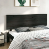 vidaXL Fekete tömör fenyőfa ágyfejtámla 204x6x82,5 cm