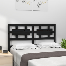 vidaXL fekete tömör fenyőfa ágyfejtámla 205,5 x 4 x 100 cm ágy és ágykellék