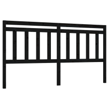 vidaXL fekete tömör fenyőfa ágyfejtámla 206 x 4 x 100 cm (814118) ágy és ágykellék