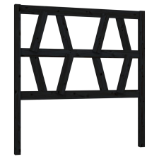 vidaXL fekete tömör fenyőfa ágyfejtámla 81 x 4 x 100 cm (818599) ágy és ágykellék